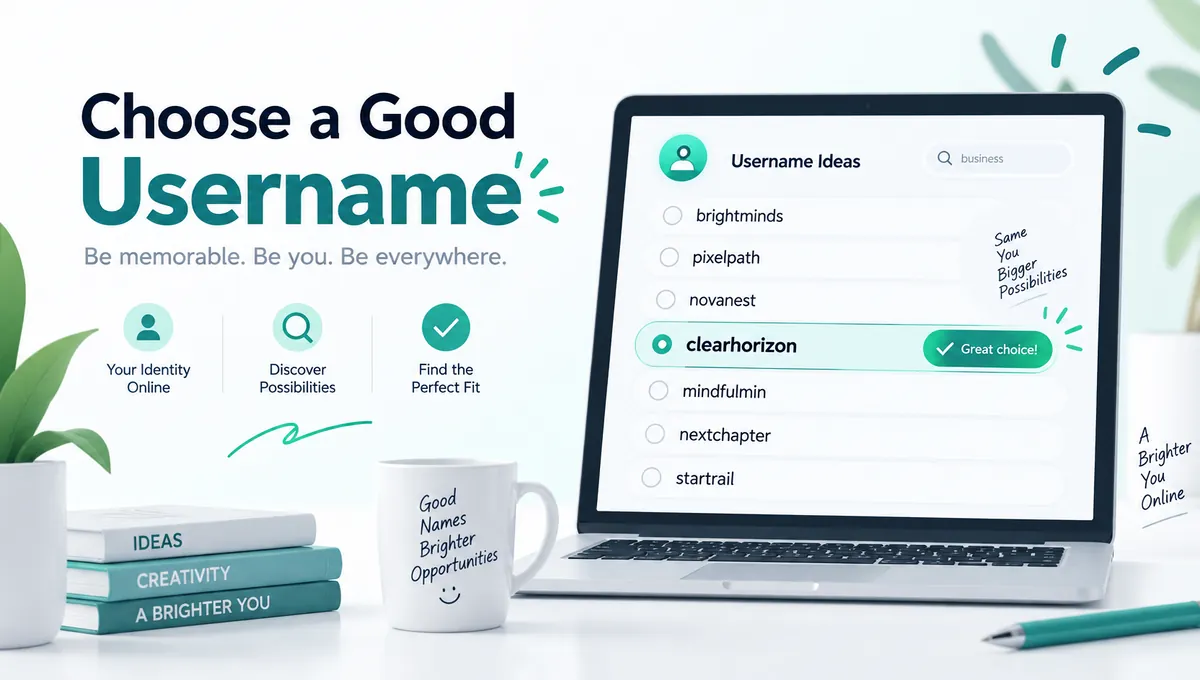 How to choose a good username with memorable username ideas